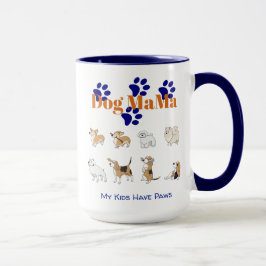 Hund Mama Vibes Tasse - Weil meine Kinder Pfoten h
