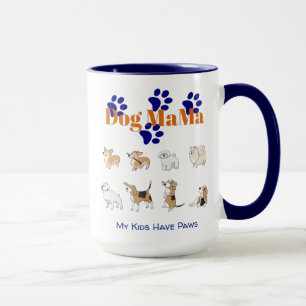 Hund Mama Vibes Tasse - Weil meine Kinder Pfoten h
