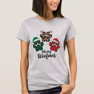 Hund Mama Weihnachten Fröhliche Woofmas Hund Liebh T-Shirt