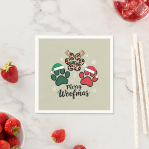 Hund Mama Weihnachten Fröhliche Woofmas Hunde Lieb Serviette