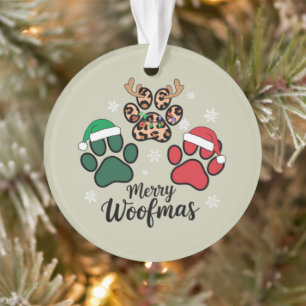 Hund Mama Weihnachten Fröhliche Woofmas Hundeliebh Ornament