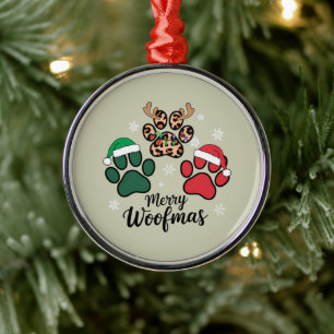 Hund Mama Weihnachten Fröhliche Woofmas Hundeliebh Ornament Aus Metall
