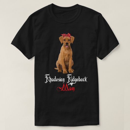 Hund Mama Welppy Mama Rhodesian Ridgeback Premium  T-Shirt (Design vorne)