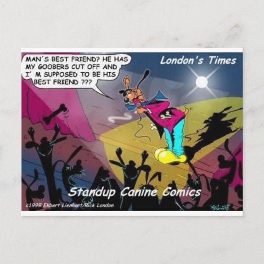 Hund Mans Bester Freund? Funny Gifts & Sammlerstüc Postkarte (Vorderseite)