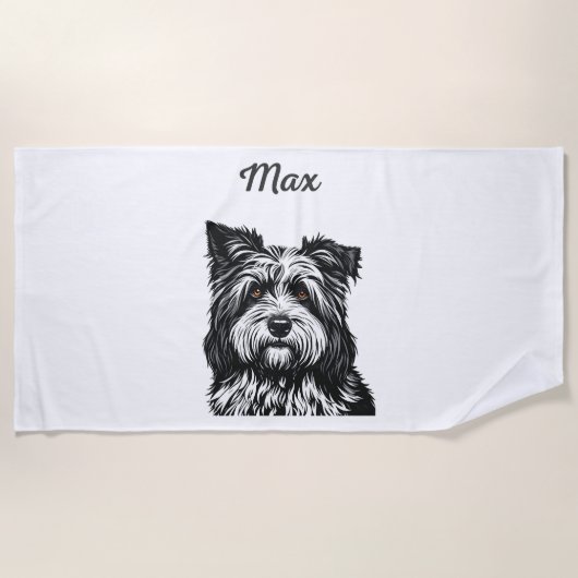 Hund Max Strandtuch (Vorderseite)