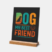 Hund mein bester Freund Retro-Design Acrylschild (Winkel)