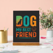 Hund mein bester Freund Retro-Design Acrylschild (Hochzeit)