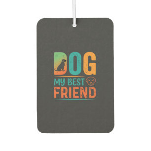 Hund mein bester Freund Retro-Design Autolufterfrischer