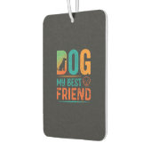 Hund mein bester Freund Retro-Design Autolufterfrischer (Links)