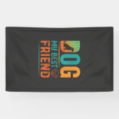 Hund mein bester Freund Retro-Design Banner (Horizontal)