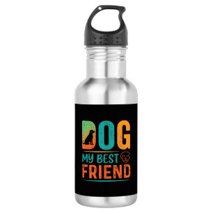 Hund mein bester Freund Retro-Design Edelstahlflasche