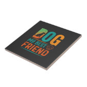 Hund mein bester Freund Retro-Design Fliese (Seite)