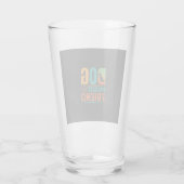 Hund mein bester Freund Retro-Design Glas (Rückseite)