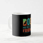Hund mein bester Freund Retro-Design Kaffeetasse (Vorderseite Links)