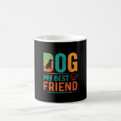 Hund mein bester Freund Retro-Design Kaffeetasse (Mittel)