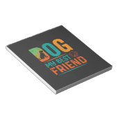 Hund mein bester Freund Retro-Design Notizblock (angewinkelt)
