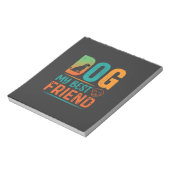 Hund mein bester Freund Retro-Design Notizblock (Rotiert)