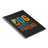Hund mein bester Freund Retro-Design Notizblock (Rechte Seite)