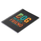 Hund mein bester Freund Retro-Design Notizblock (Linke Seite)