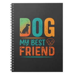 Hund mein bester Freund Retro-Design Notizblock