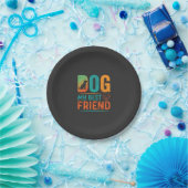 Hund mein bester Freund Retro-Design Pappteller (Party)