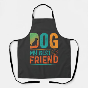 Hund mein bester Freund Retro-Design Schürze