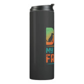 Hund mein bester Freund Retro-Design Thermosbecher (Nach links gedreht)