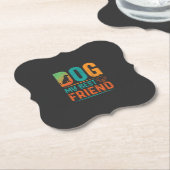 Hund mein bester Freund Retro-Design Untersetzer (angewinkelt)
