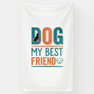 Hund mein bester Freund Vintage Hundeliebhaber-Shi Banner