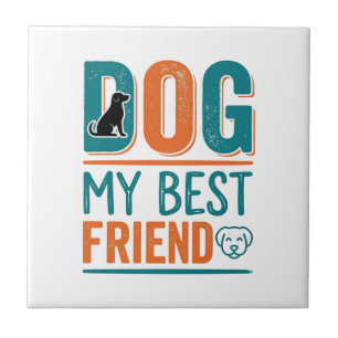 Hund mein bester Freund Vintage Hundeliebhaber-Shi Fliese