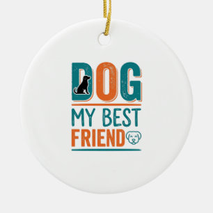 Hund mein bester Freund Vintage-Hundeliebhaber-Shi Keramik Ornament