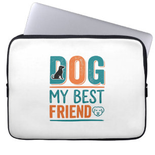 Hund mein bester Freund Vintage Hundeliebhaber-Shi Laptopschutzhülle