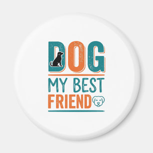 Hund mein bester Freund Vintage-Hundeliebhaber-Shi Magnet