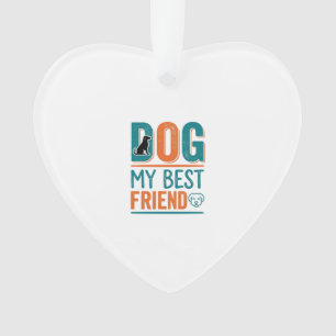 Hund mein bester Freund Vintage Hundeliebhaber-Shi Ornament