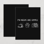 Hund| Meine Bedürfnisse sind einfache Kaffee Bulld Dankeskarte (Vorne/Hinten)