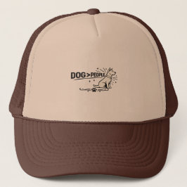 HUND > MENSCHEN – Lustiges Design für Hundebesitze Truckerkappe