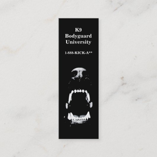 Hund Mini Visitenkarte (Vorderseite)