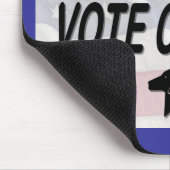 Hund mit amerikanischer Flagge wählen Mousepad (Ecke)