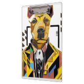Hund mit Anzug: Digitale Kunst Klemmbrett (Links)