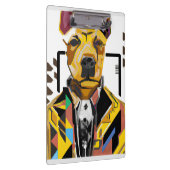 Hund mit Anzug: Digitale Kunst Klemmbrett (Rechts)