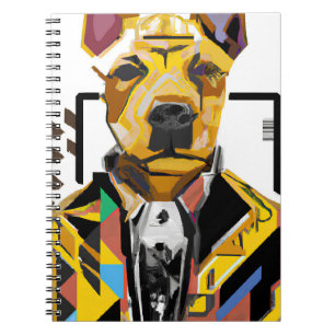 Hund mit Anzug: Digitale Kunst Notizblock