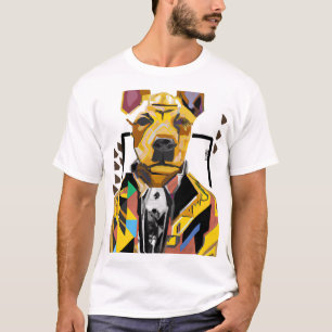 Hund mit Anzug: Digitale Kunst T-Shirt