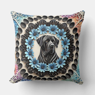 Hund mit aufwendigen und eleganten Mustern Kissen