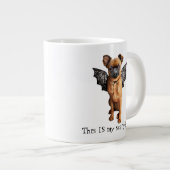 Hund mit Baderingen Jumbo-Tasse (Vorderseite Rechts)