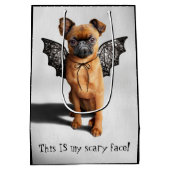 Hund mit Baderingen Mittlere Geschenktüte (Rückseite)