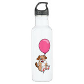 Hund mit Balloon Edelstahlflasche (Vorderseite)