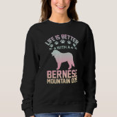 Hund mit Berner Hund 1 Sweatshirt (Vorderseite)