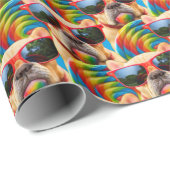 Hund mit Big Lollipop Geschenkpapier (Rolleneckpunkt)