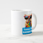 Hund mit Big Lollipop Jumbo-Tasse (Vorderseite Rechts)