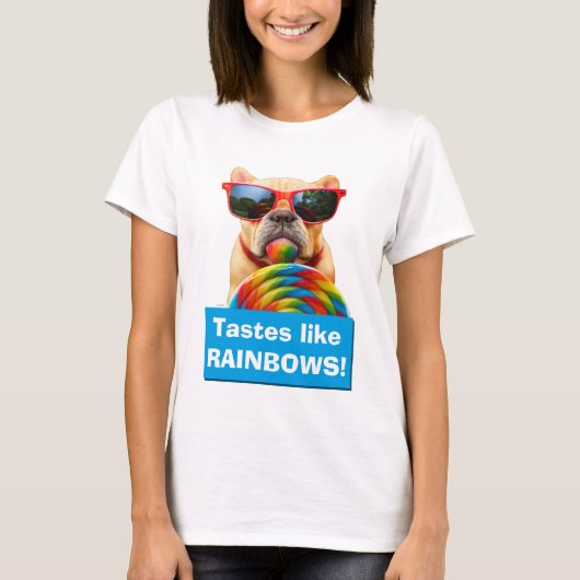 Hund mit Big Lollipop T-Shirt (Vorderseite)
